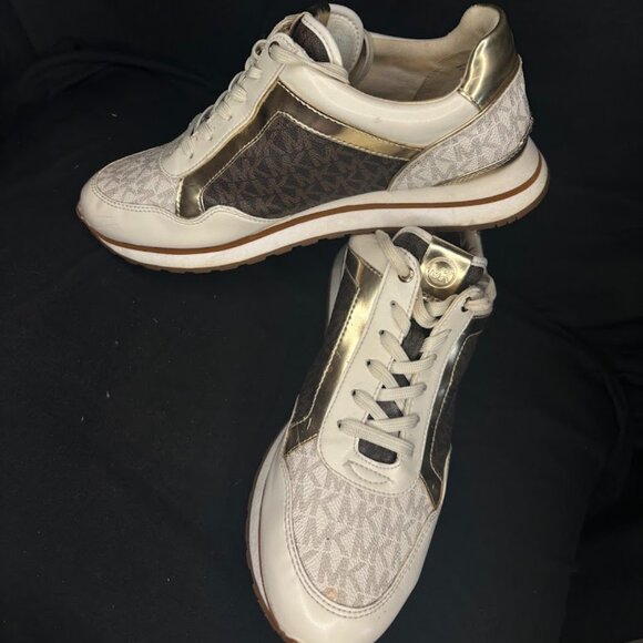 Michael Kors Gold and Brown Women's Sneakers - Picture 3 of 3